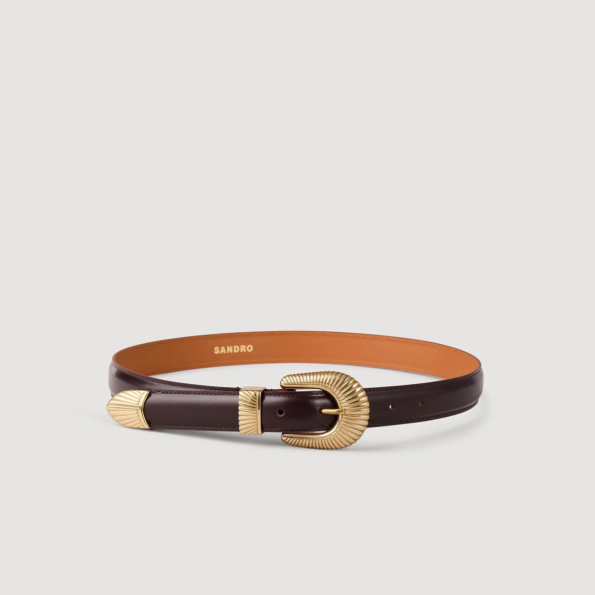 Sandro Leather belt Bordeaux