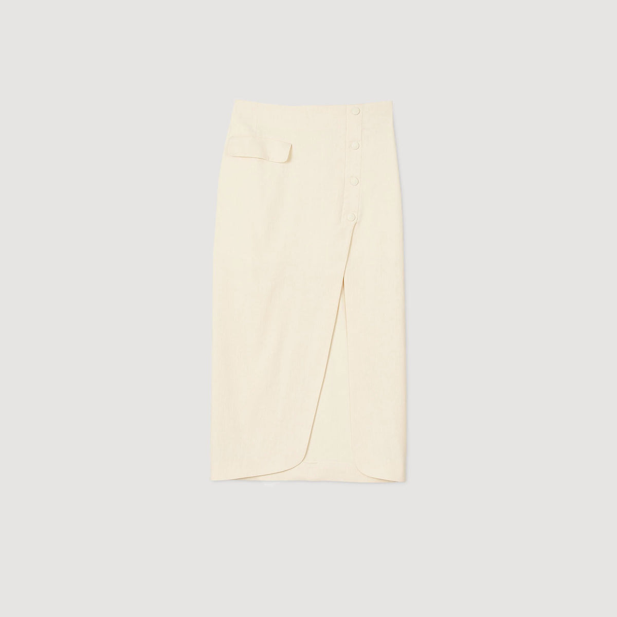 Sandro Maxi slit skirt Ecru