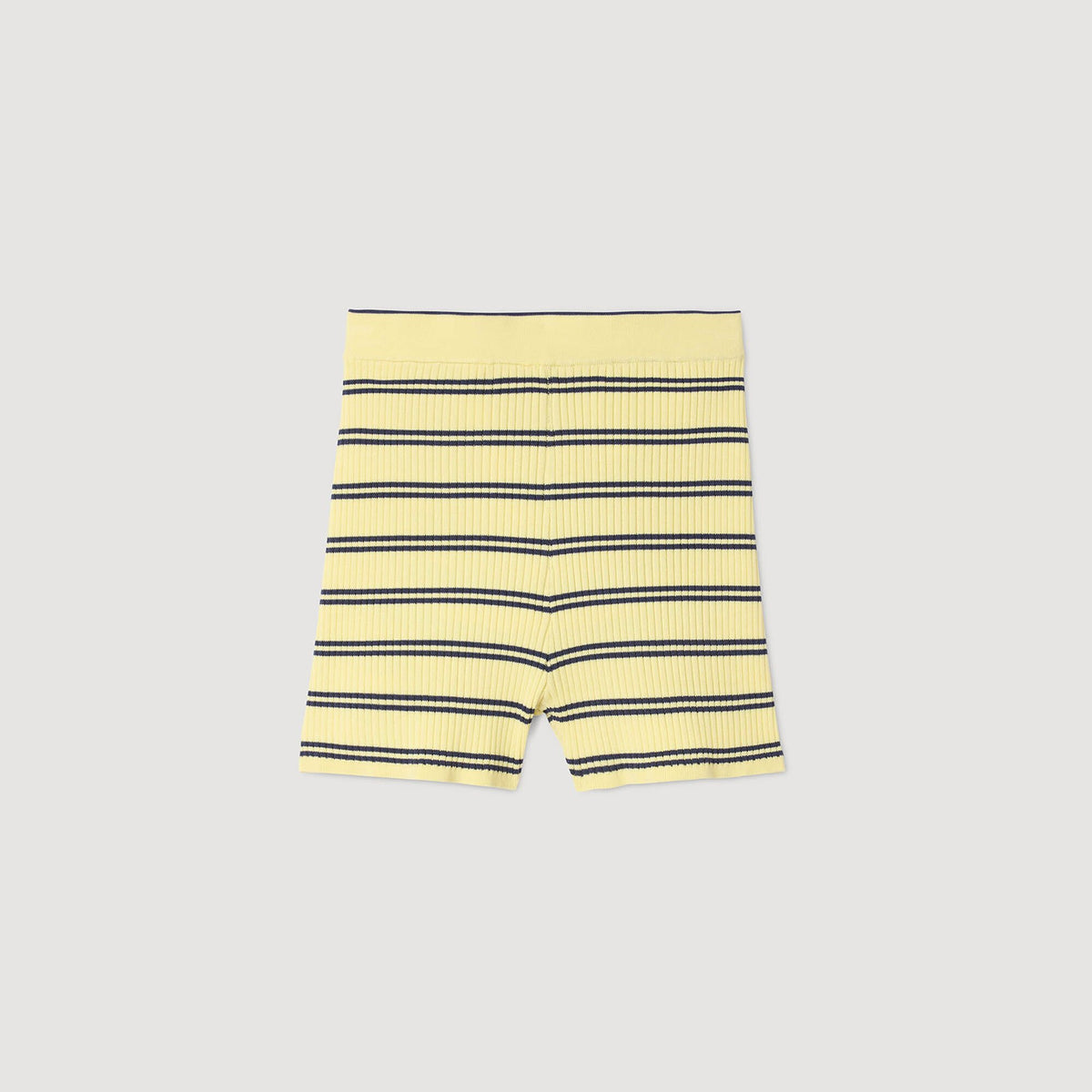 Sandro Striped knit shorts Light Yellow