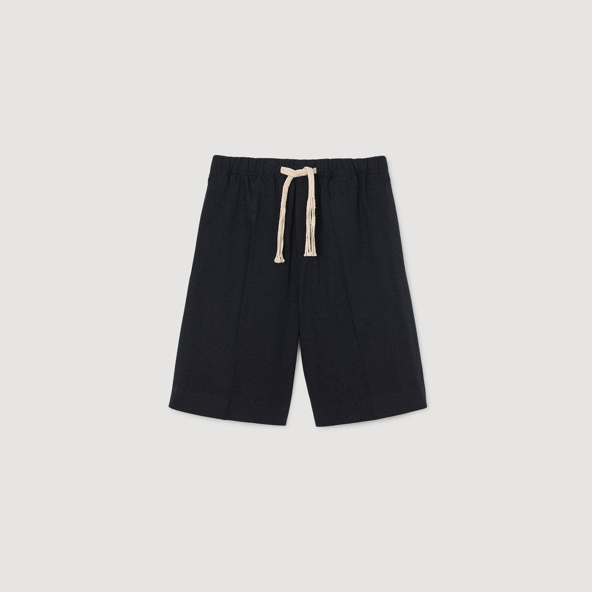 Sandro Elasticated waist cotton shorts Navy Blue