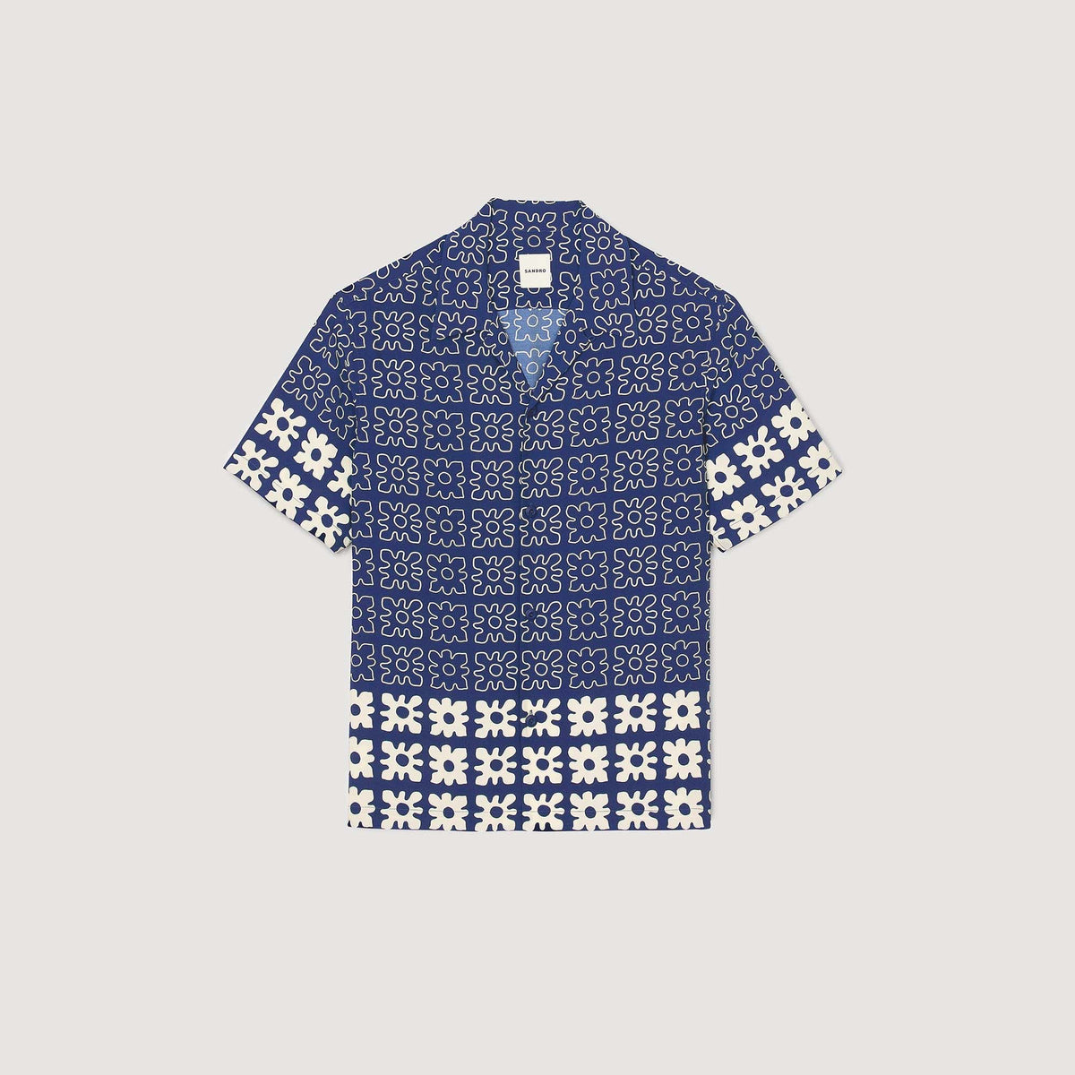 Sandro Floral motif shirt Midnight Blue
