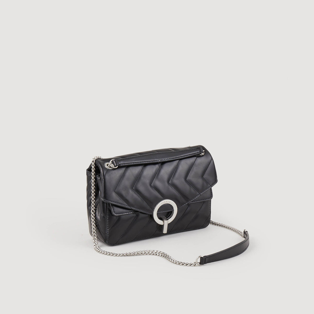 Sandro Yza bag in certified leather Black