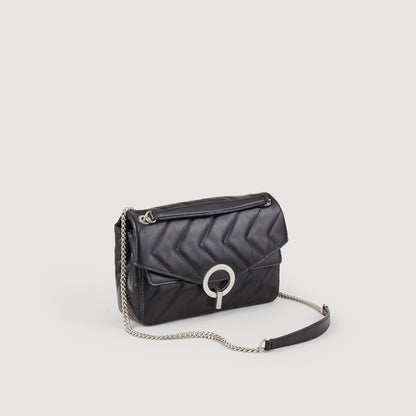 Sandro Yza bag in certified leather Black