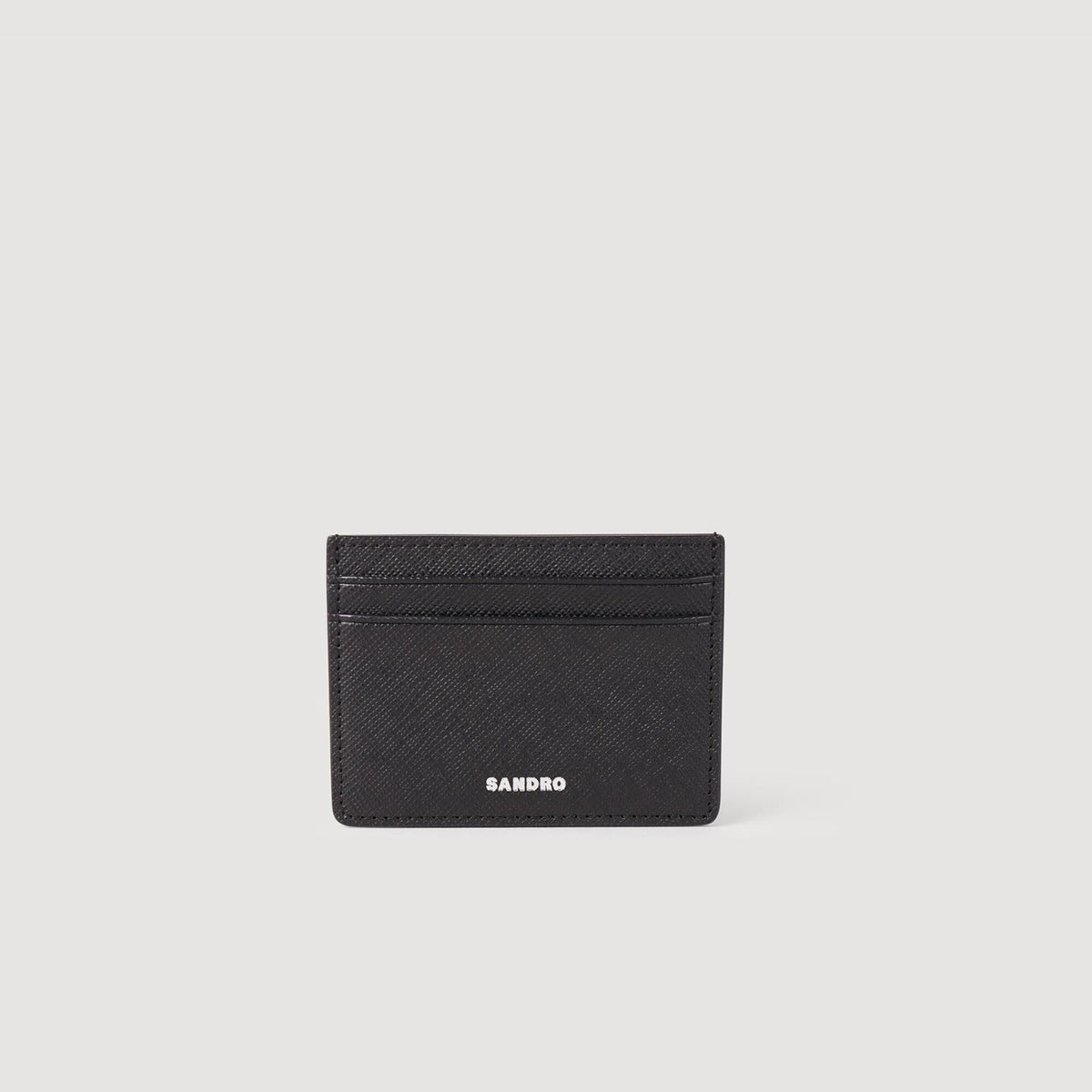 Sandro Reconstituted leather cardholder Black