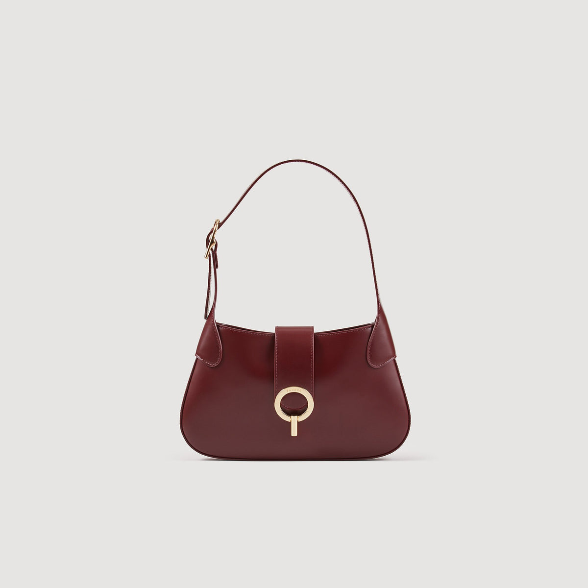 Sandro Janet bag in certified leather Bordeaux