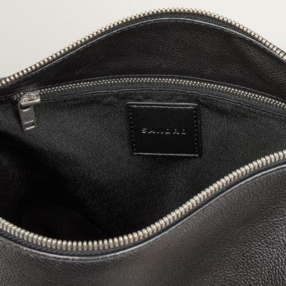 Sandro Grained leather satchel Black