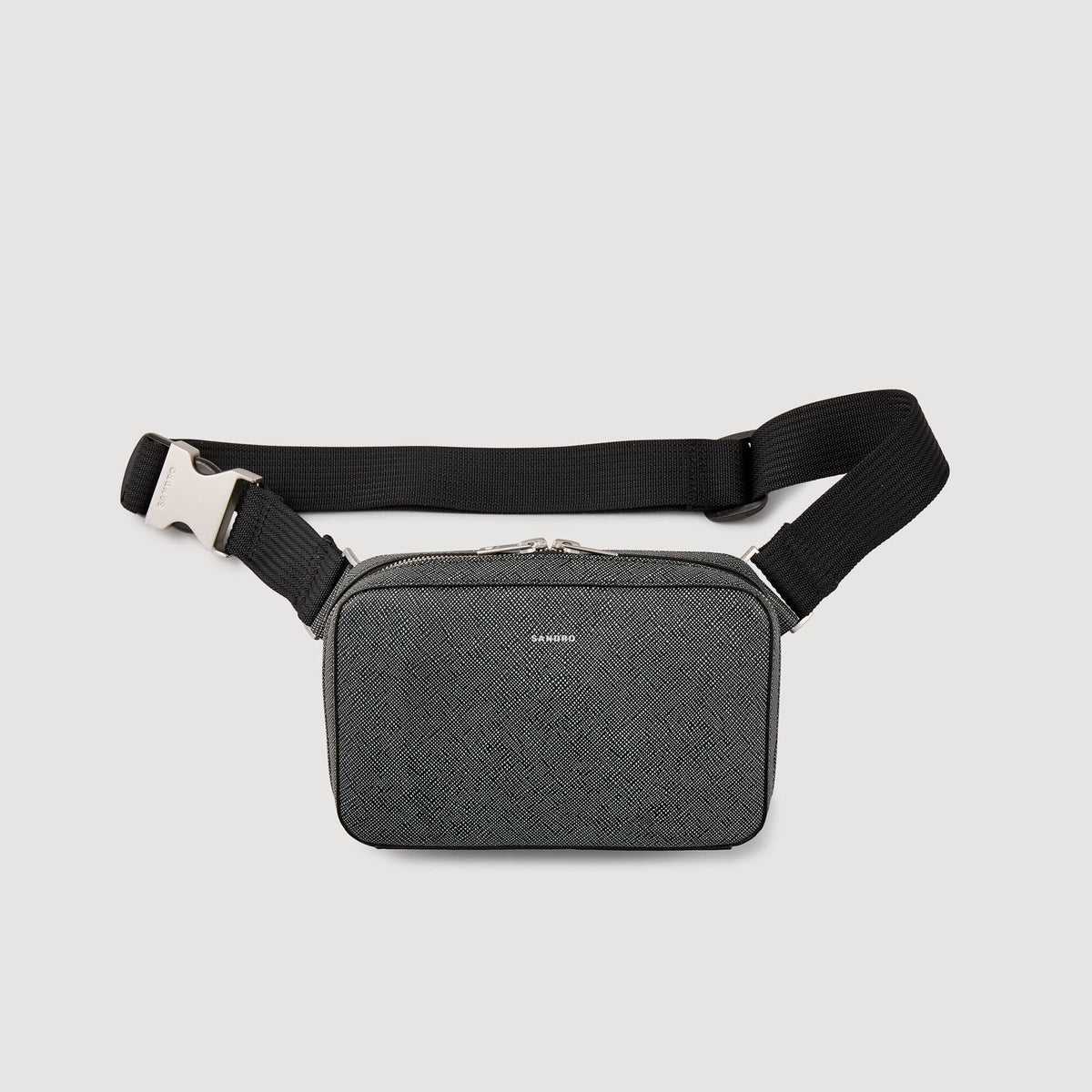 Sandro Small reconstitued leather bag Graphites