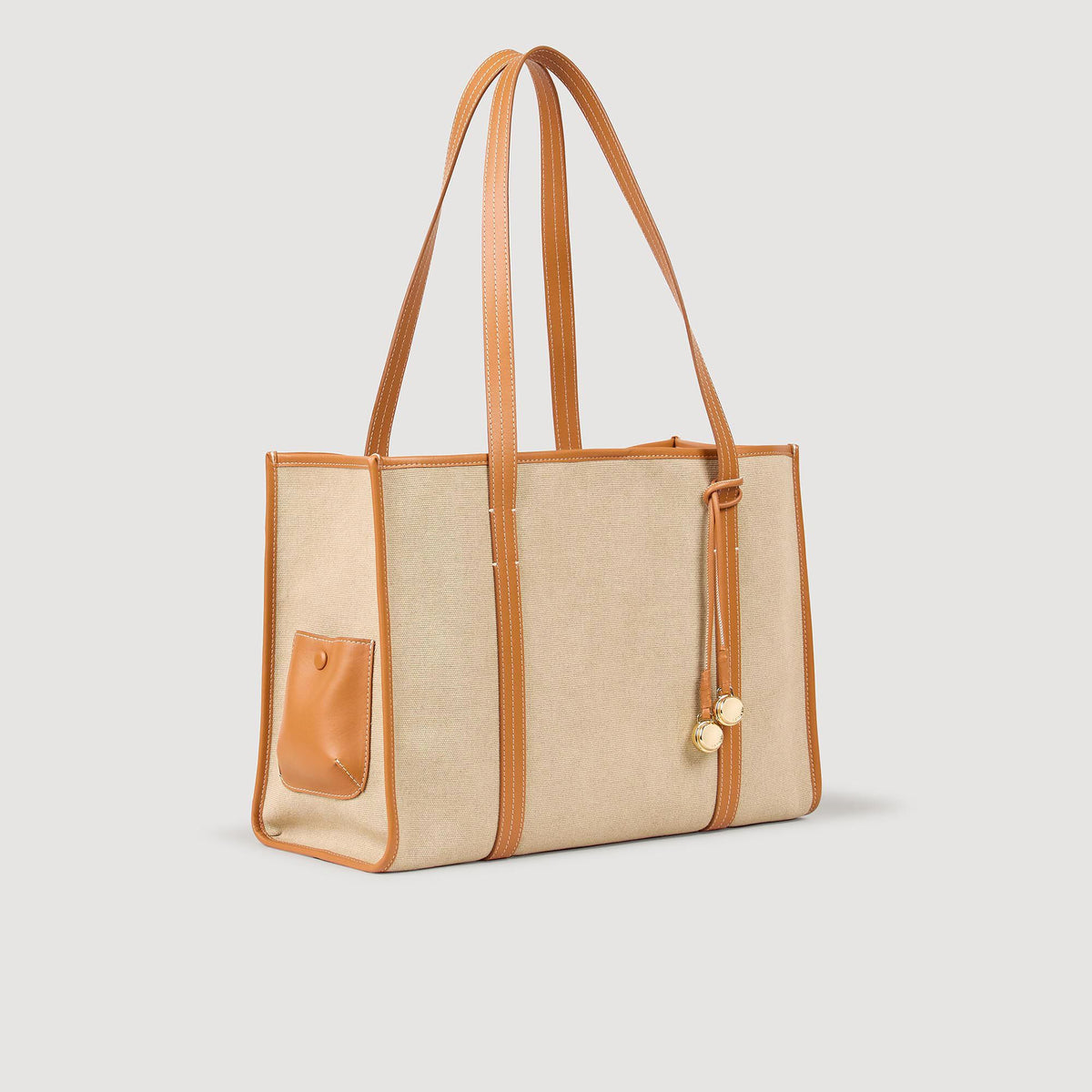 Sandro Canvas tote bag Beige