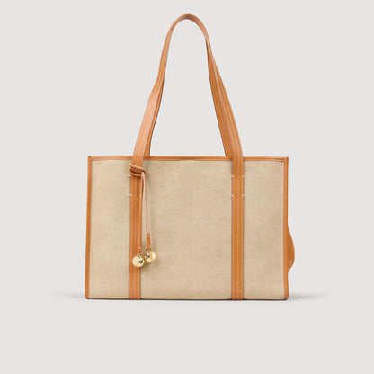 Sandro Canvas tote bag Beige
