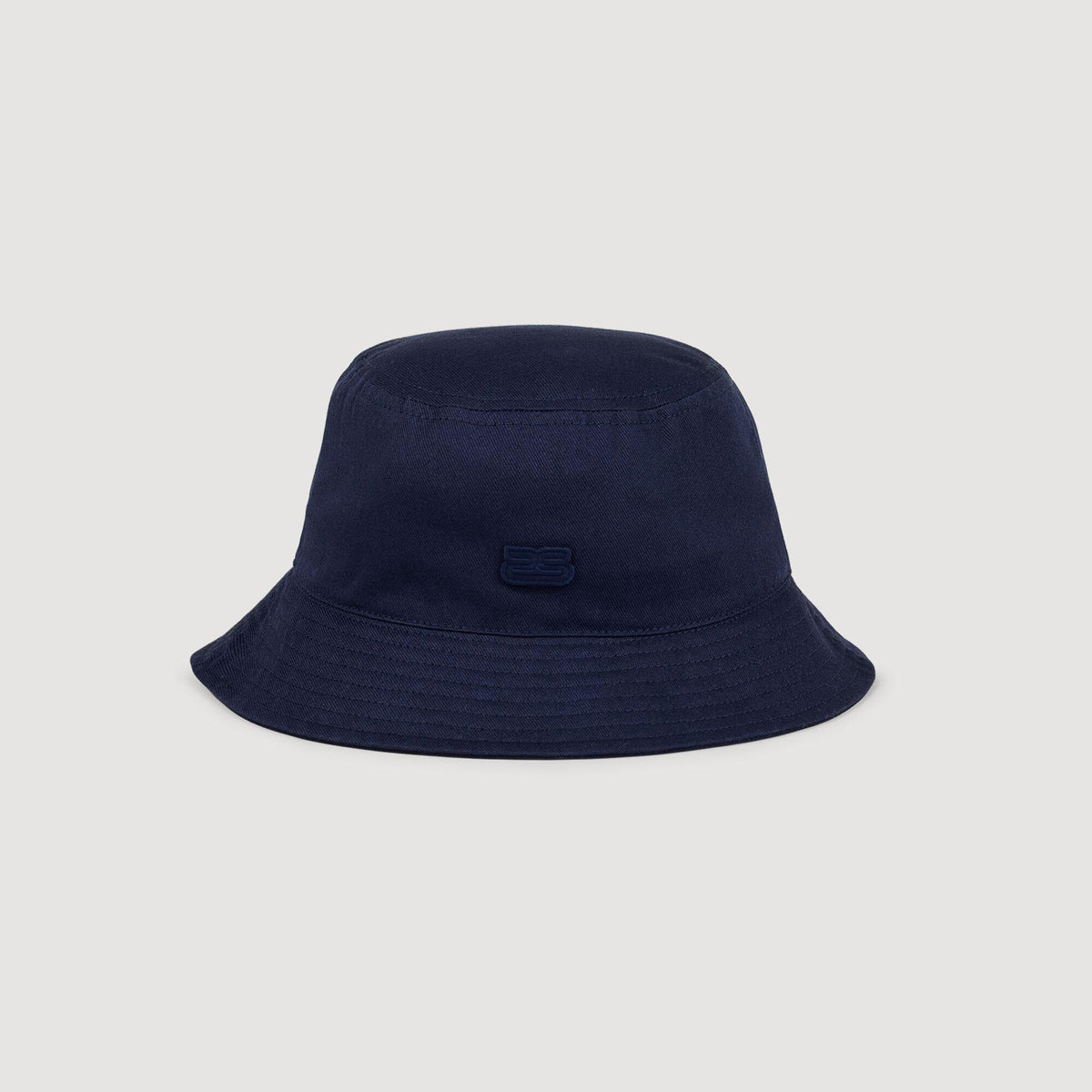 Sandro Cotton bucket hat with patch Navy Blue