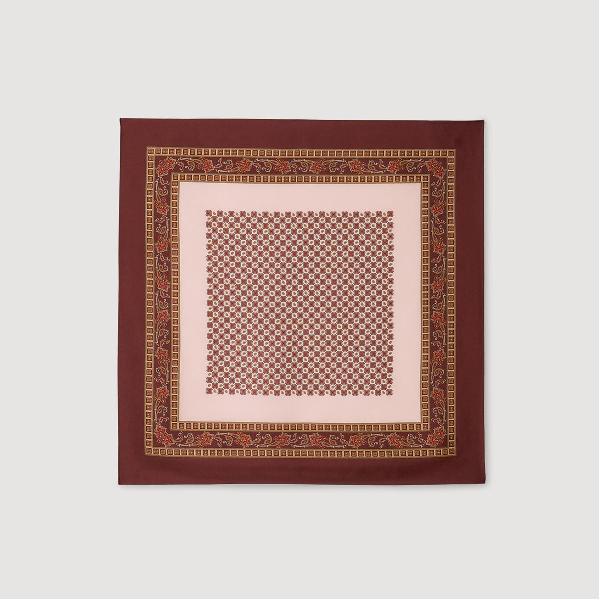 Sandro Placed print scarf Nude / Bordeaux