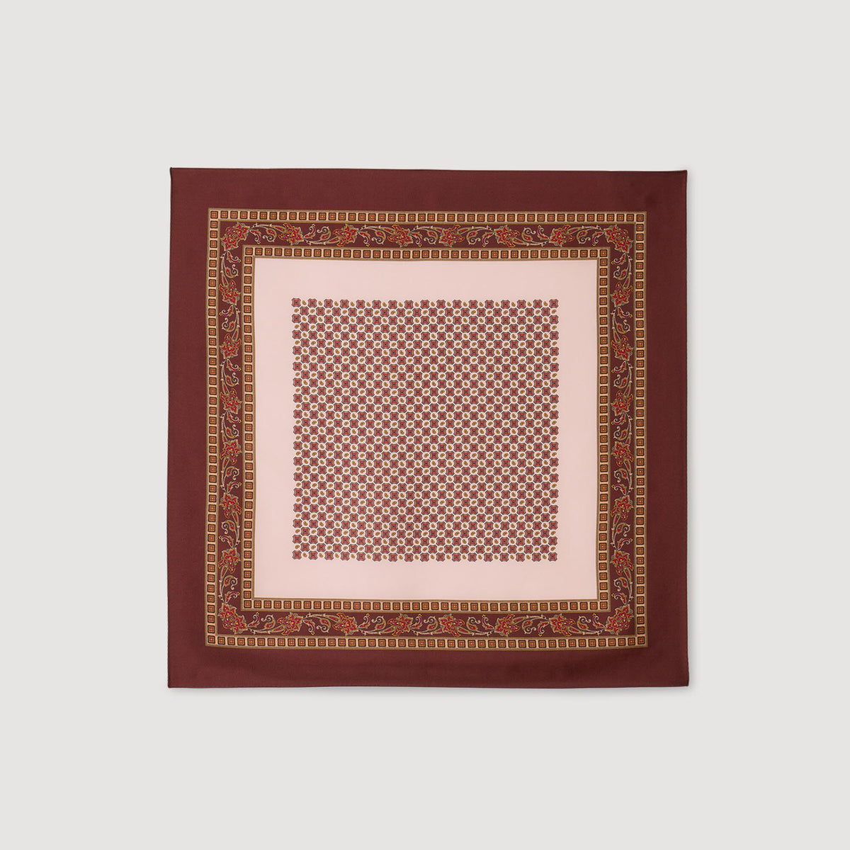 Sandro Placed print scarf Nude / Bordeaux