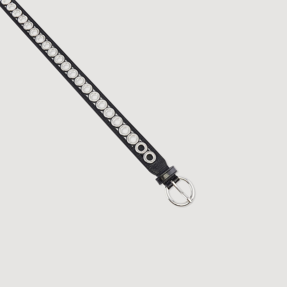 Sandro Belt with round buckle and eyelets Black