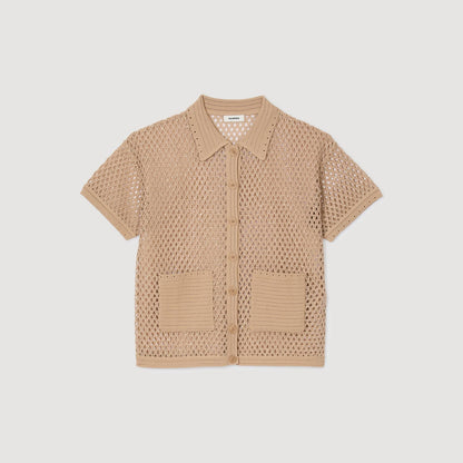 Sandro Rhinestone cardigan Sand