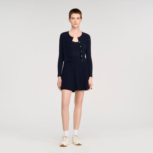 Sandro Polo shirt with decorative buttons Navy Blue