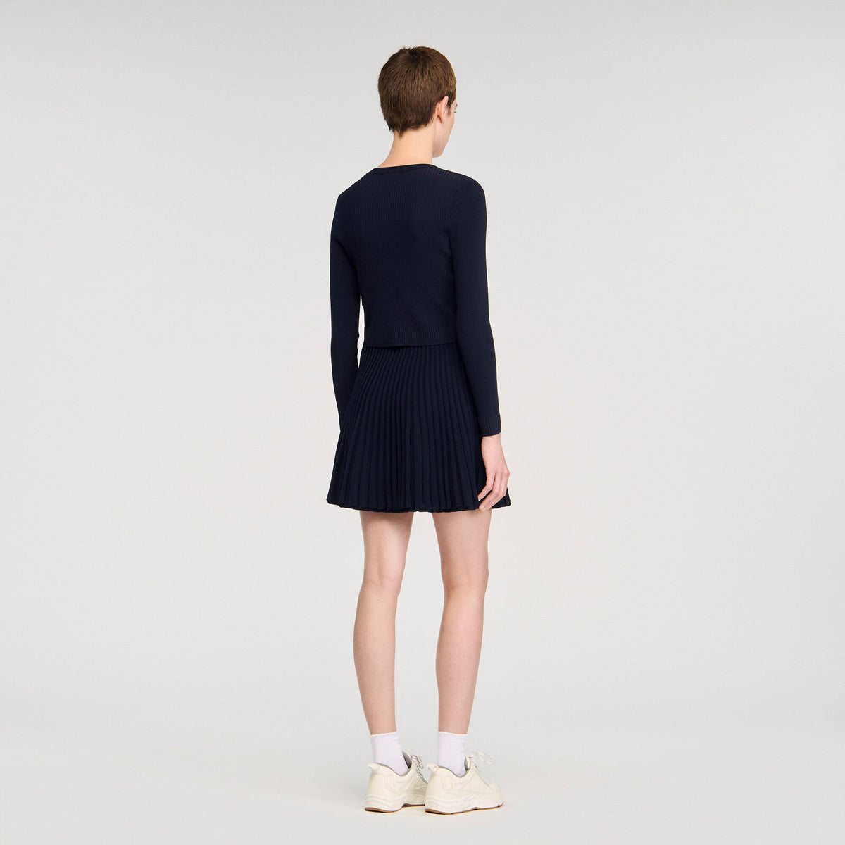 Sandro Polo shirt with decorative buttons Navy Blue