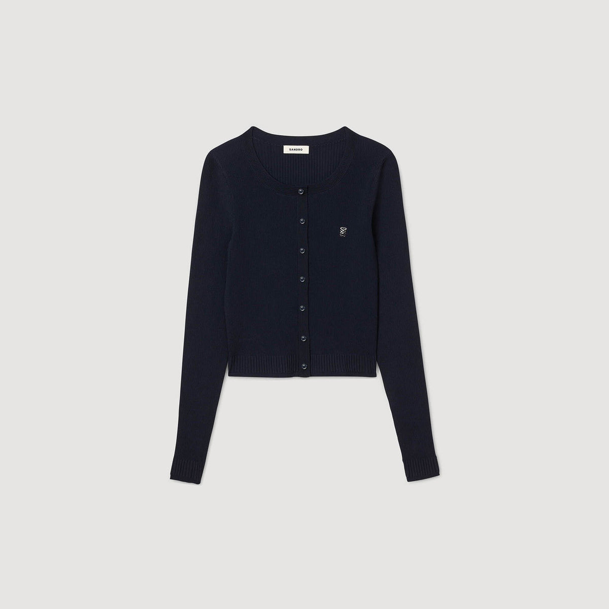 Sandro Polo shirt with decorative buttons Navy Blue