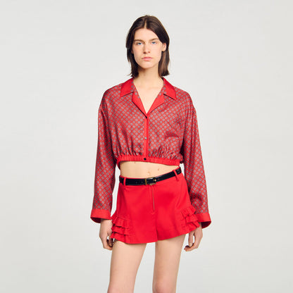 Sandro Scarf print shirt Red / Pink