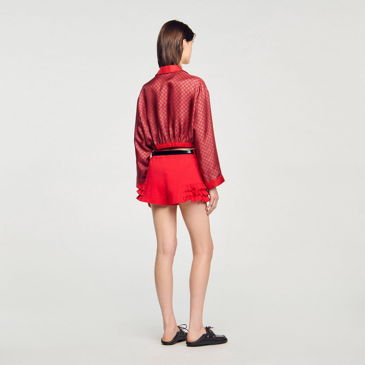 Sandro Scarf print shirt Red / Pink