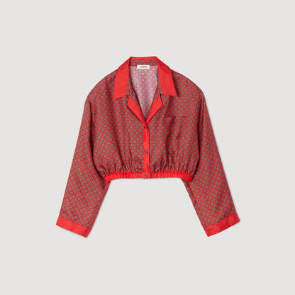 Sandro Scarf print shirt Red / Pink