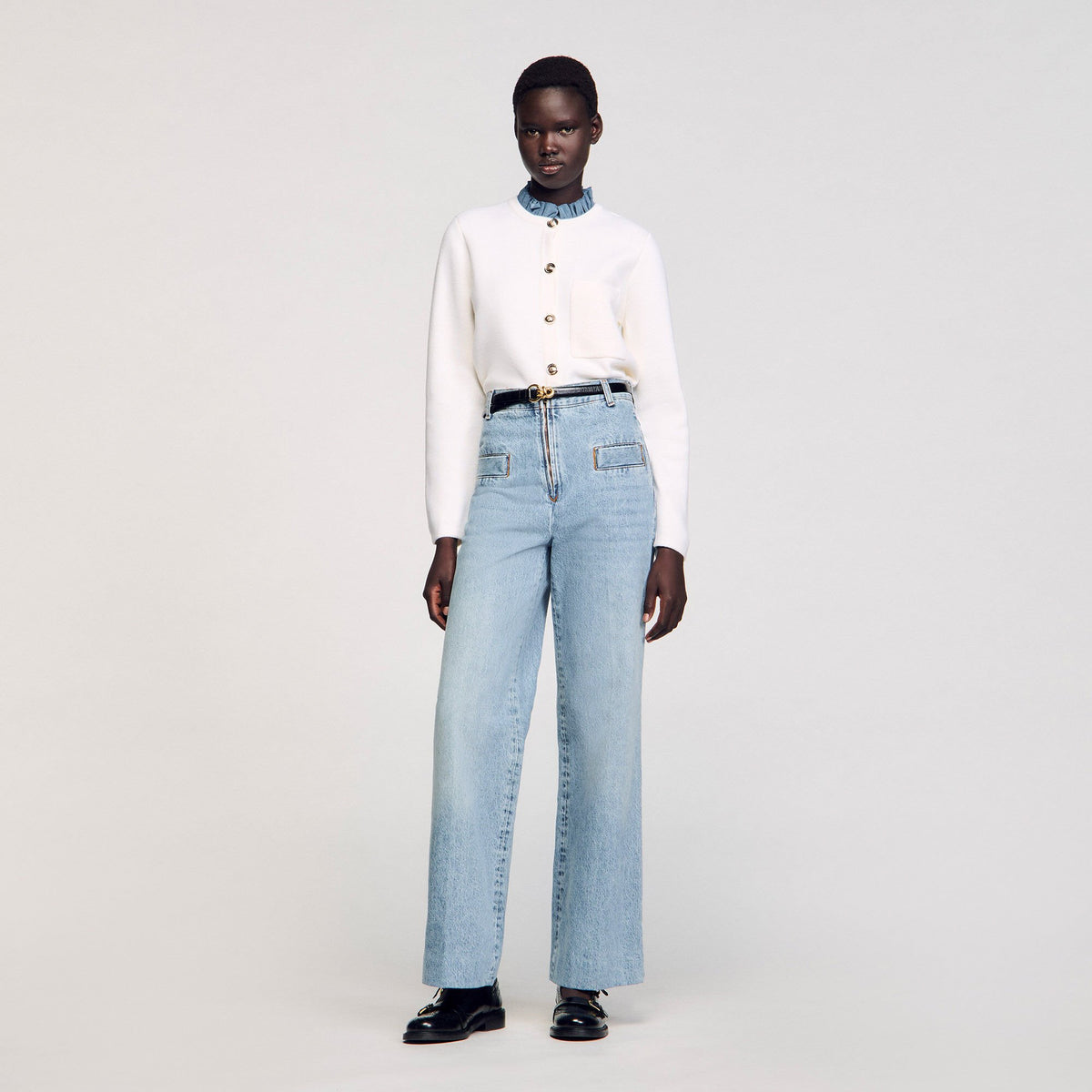 Sandro Wide-leg jeans Blue Jean