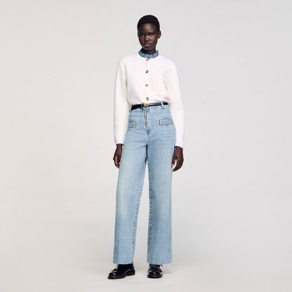 Sandro Wide-leg jeans Blue Jean
