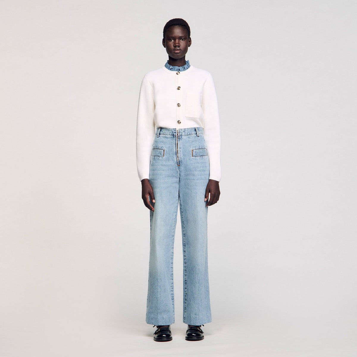 Sandro Wide-leg jeans Blue Jean