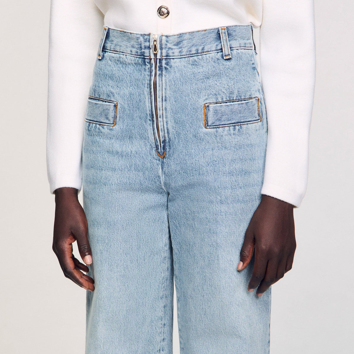 Sandro Wide-leg jeans Blue Jean