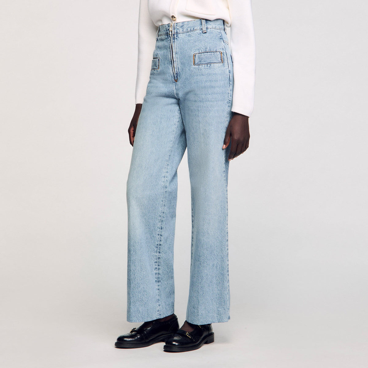 Sandro Wide-leg jeans Blue Jean