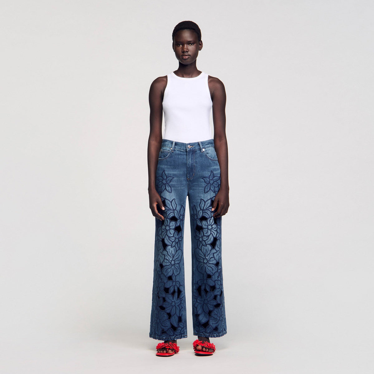 Sandro Embroidered jeans Blue Jean