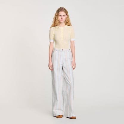 Sandro Striped jeans Blue