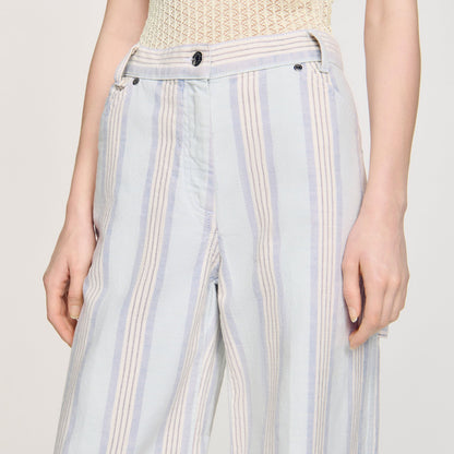 Sandro Striped jeans Blue