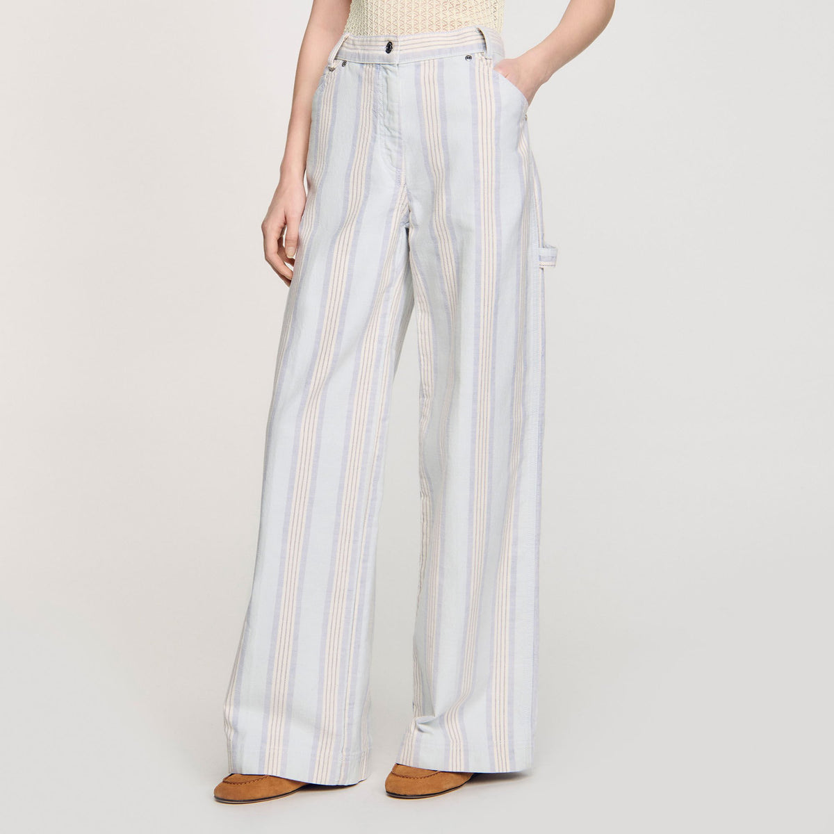 Sandro Striped jeans Blue