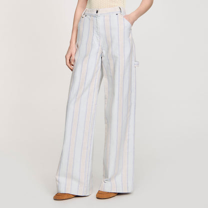 Sandro Striped jeans Blue
