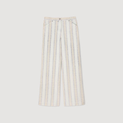 Sandro Striped jeans Blue