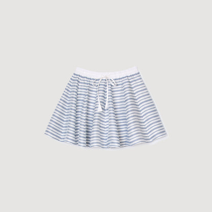 Sandro Spiral print skater skirt Blu / White