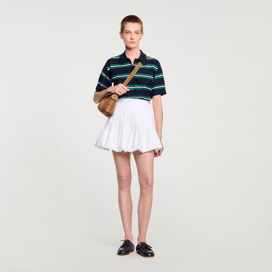 Sandro Mini bubble skirt White
