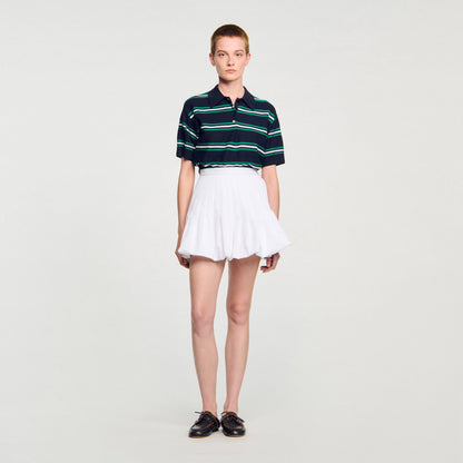Sandro Mini bubble skirt White