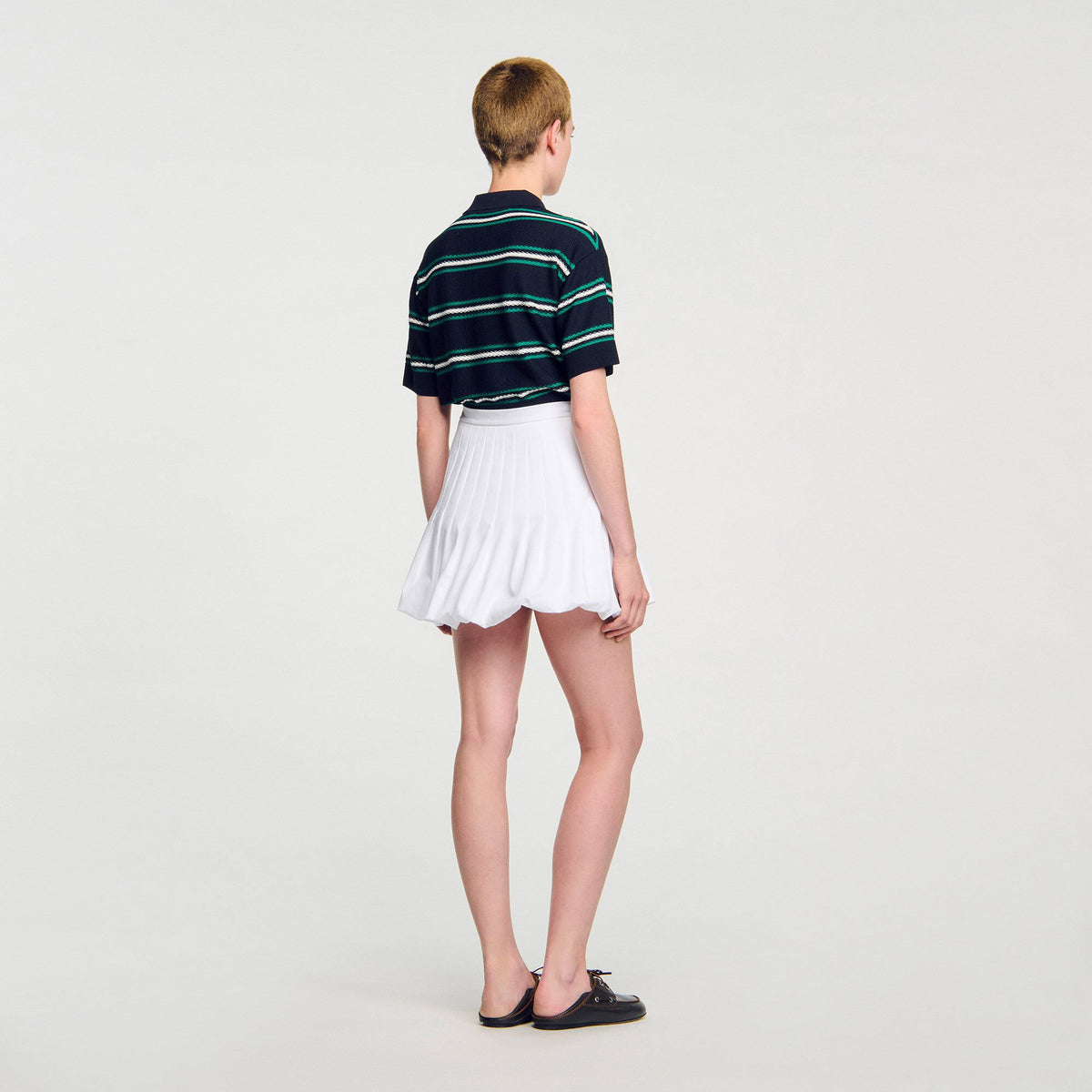Sandro Mini bubble skirt White