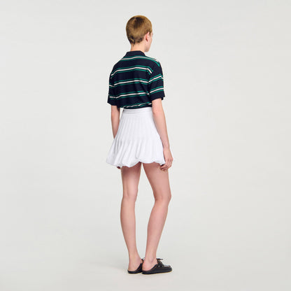 Sandro Mini bubble skirt White