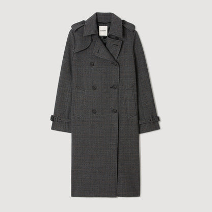 Sandro Rhinestone trench coat Grey / Brown