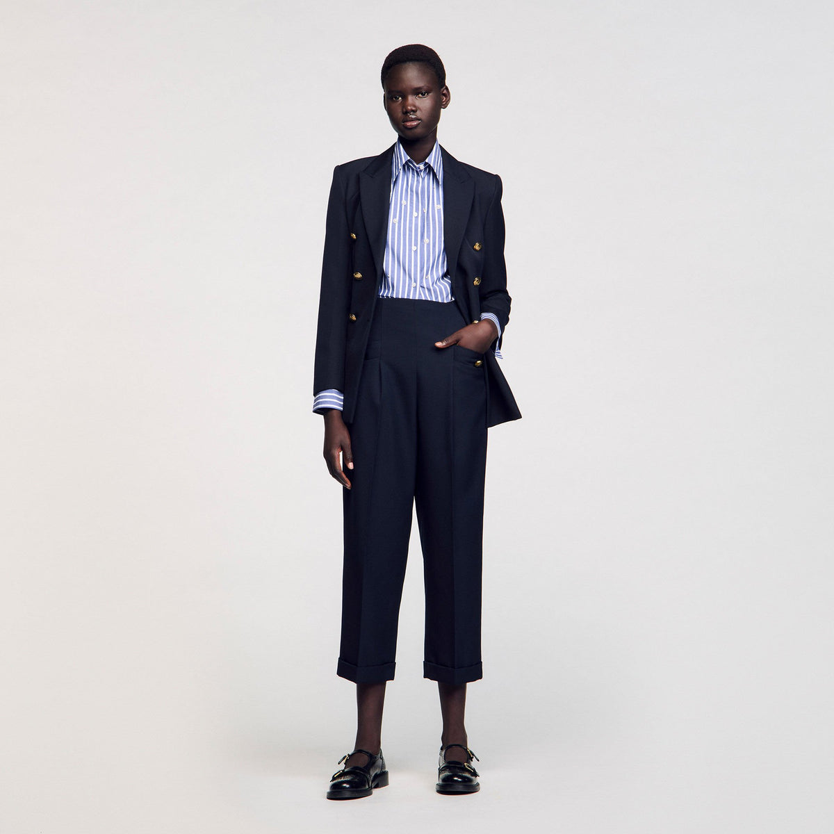 Sandro Wide legs trousers Navy Blue
