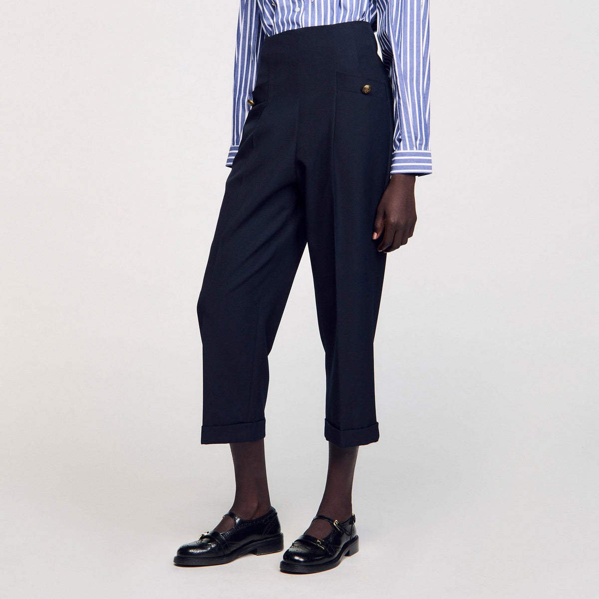 Sandro Wide legs trousers Navy Blue