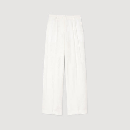 Sandro Jacquard flowers trousers White