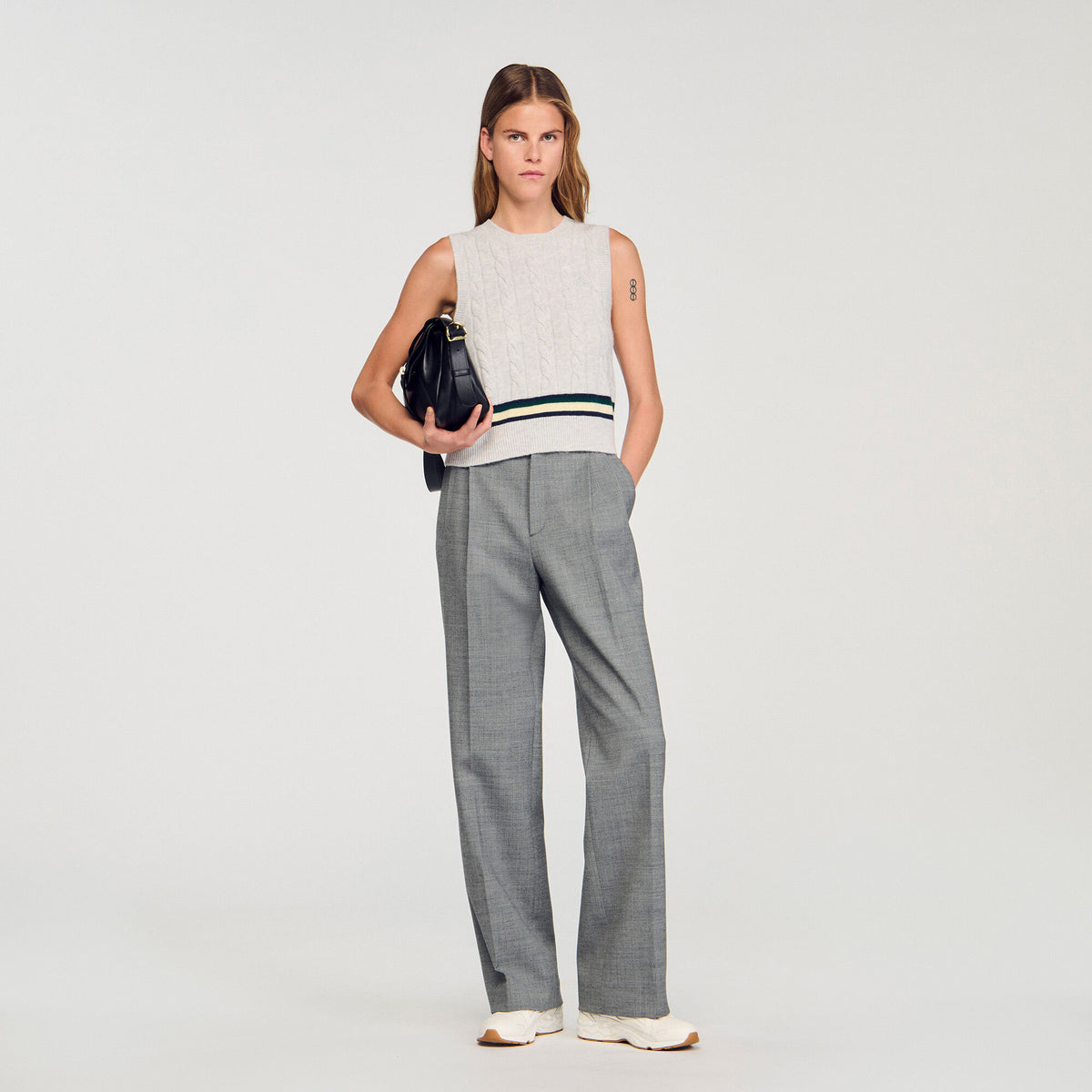 Sandro Straight-leg trousers Grey