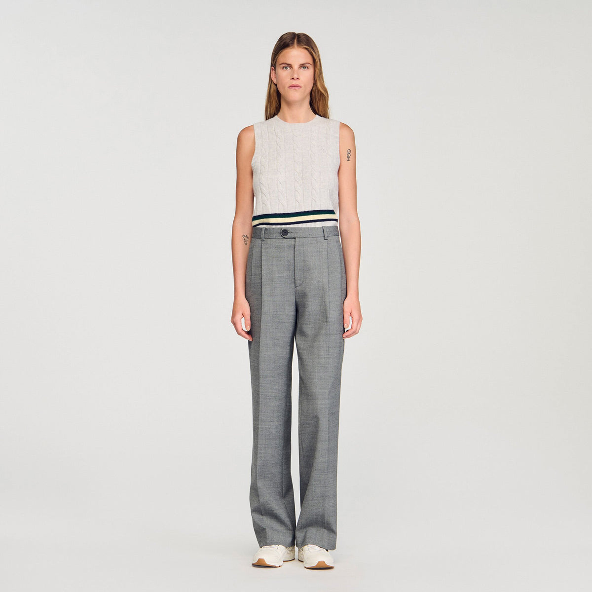 Sandro Straight-leg trousers Grey