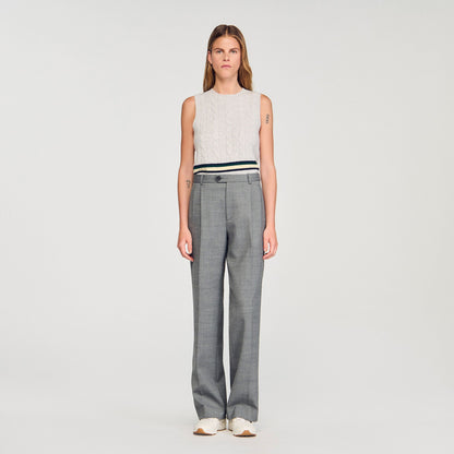 Sandro Straight-leg trousers Grey