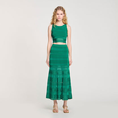 Sandro Sleeveless top Emeuraude Green