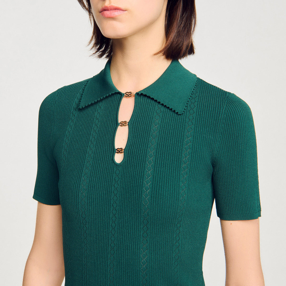 Sandro Polo sweater Dark Green