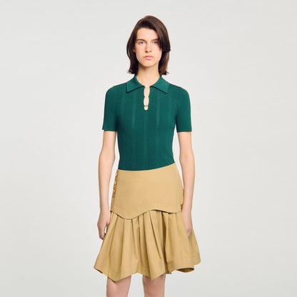 Sandro Polo sweater Dark Green